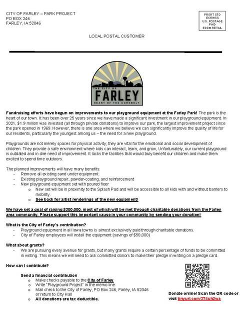 Playground Project Farley Park 2024