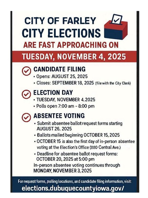 City of Farley City Elections